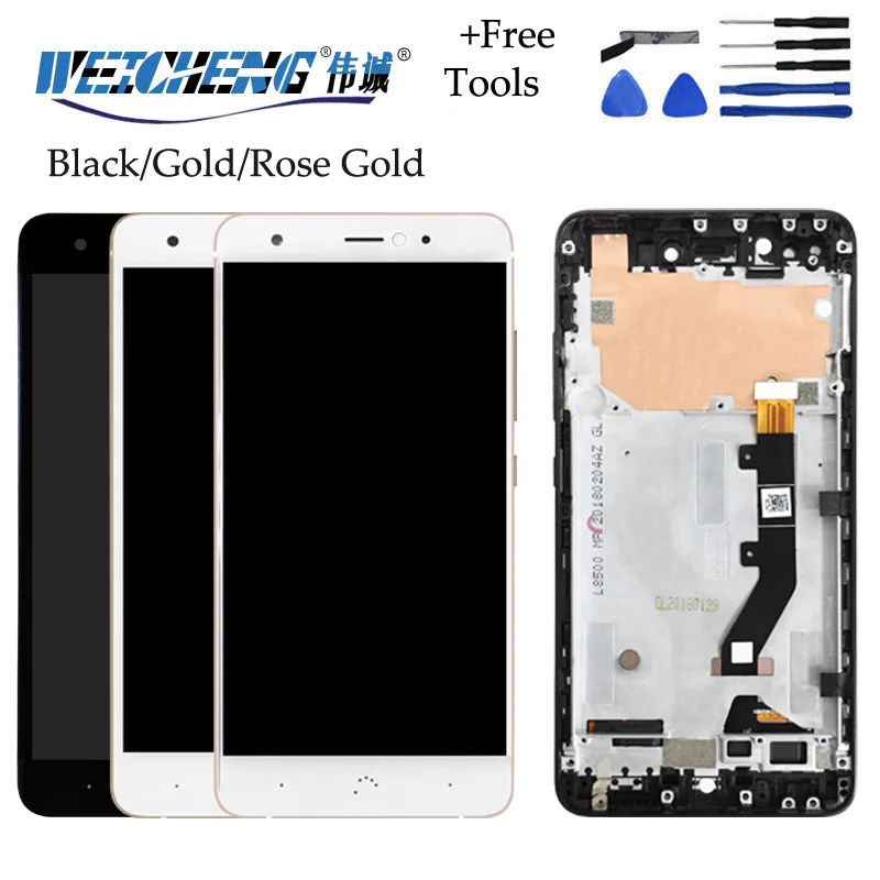 Skup 100% testowane na wyświetlacz LCD BQ Aquaris X X Pro + montaż digitizera ekranu dotykowego wymień części na Panel LCD BQ X Pro Tactil