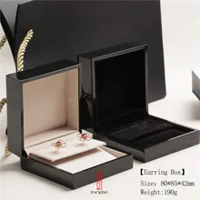 Черная краска портативная популярная брендовая шкатулка для ювелирных изделий, специальная коробка для сережек, висячие серьги-гвоздики и серьги-кольца, коробки, свадебные сувениры