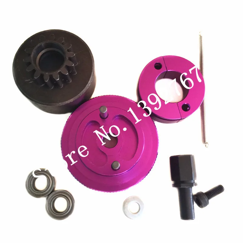 

Flywheel Clutchbell 14T Tooth Clutch Bell & Ball Bearings 10*5*4mm for 1/10 Scale Models RC Car Nitro model car Engine Parts