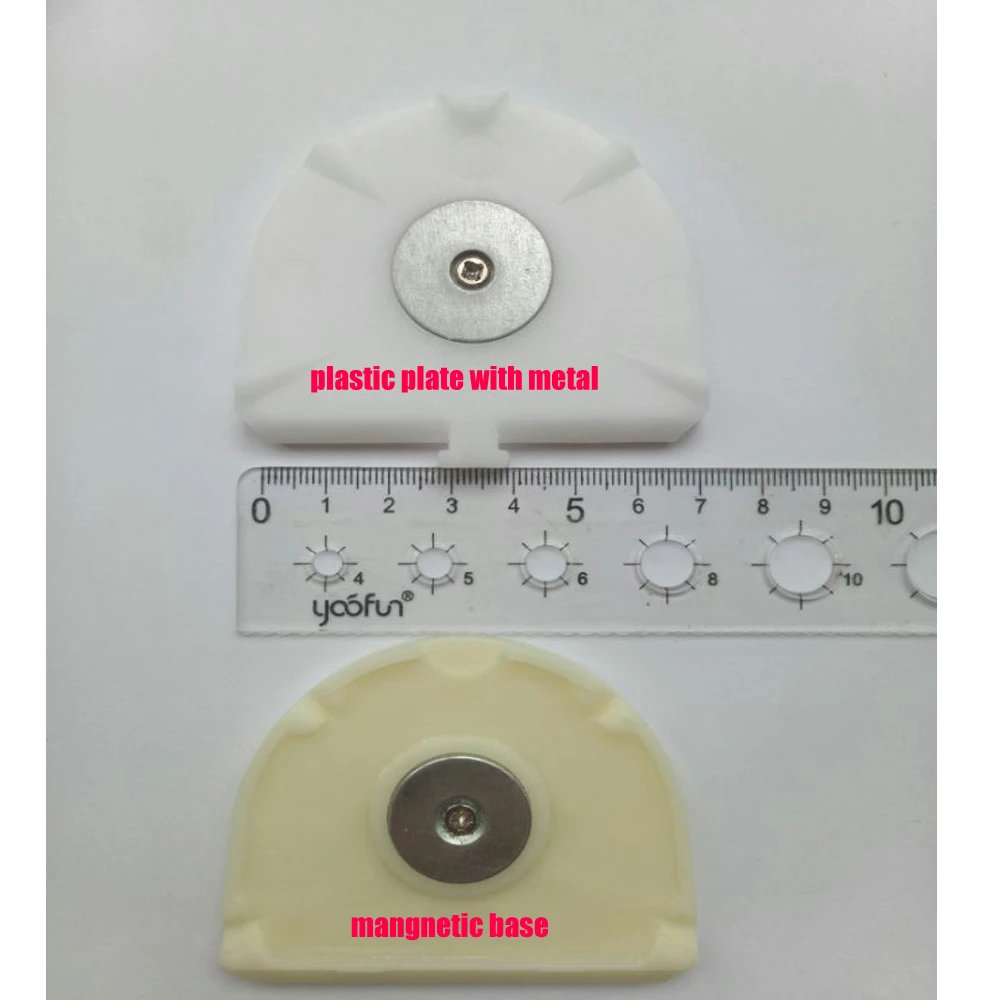 

20 PCS Dental Lab Semicircle shape Amann Girrbach Plastic Plate Disposable With Metal Sheet Magnetic Base Recyclable On Pindex