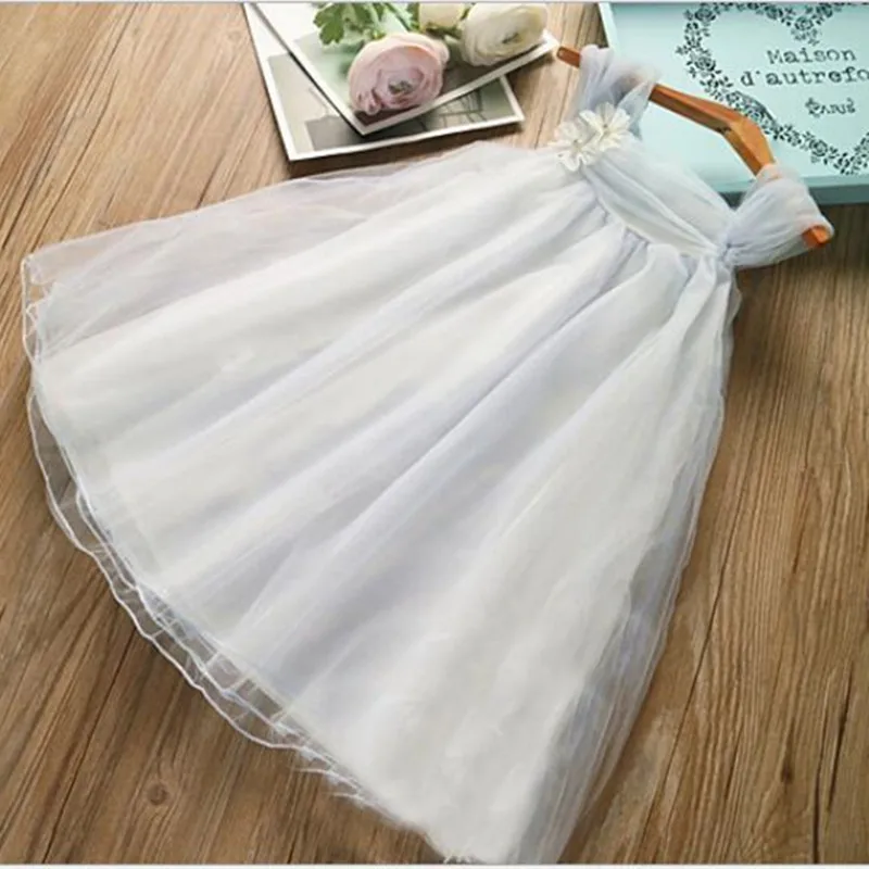 

2018 new fashion trend boutique summer girl light breathable wild one word collar comfortable sweet lovely dress baby clothing