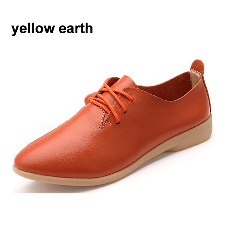 2017 New Spring Summer Women Shoes Genuine Leather Flats Popular Design Shoes Brand Women Casual Shoes