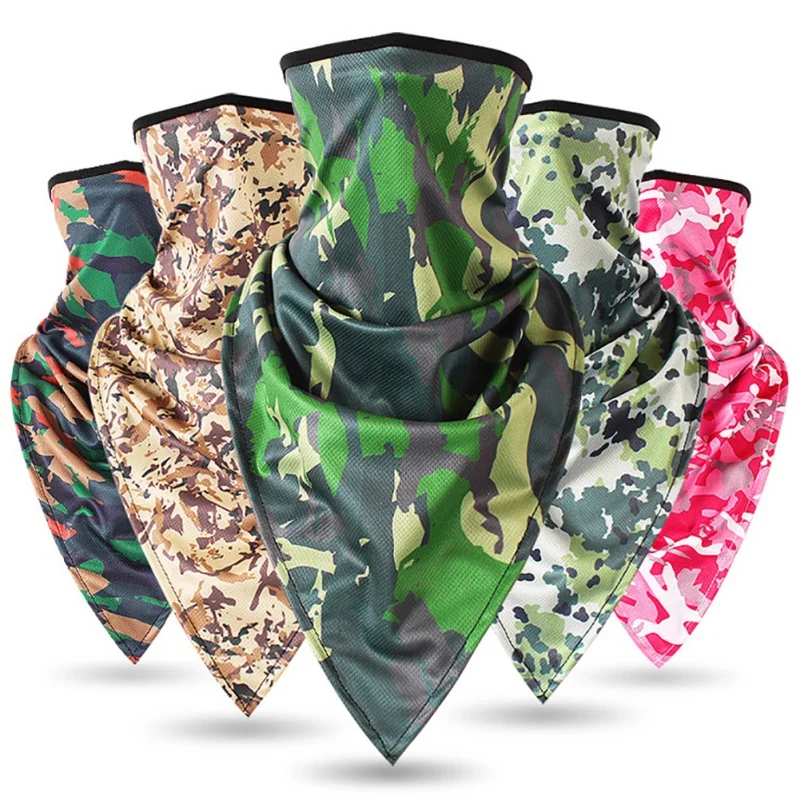 

Bicycle Headband Outdoor sand-proof triangle scarf Neck Warmer Cycling Face Mask Bike Head Scar camouflage tactical Scarf