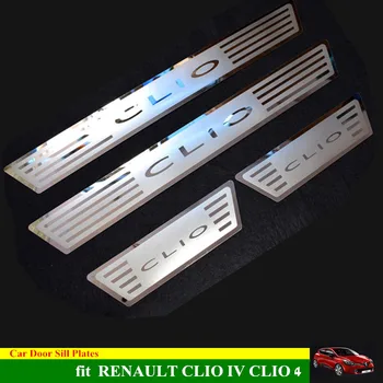 

NEW CLIO IV CLIO 4 Car Door Sill Cover Stainless Steel Scuff Plate Door Sill Cover Trim FOR RENAULT CLIO 2016-2019