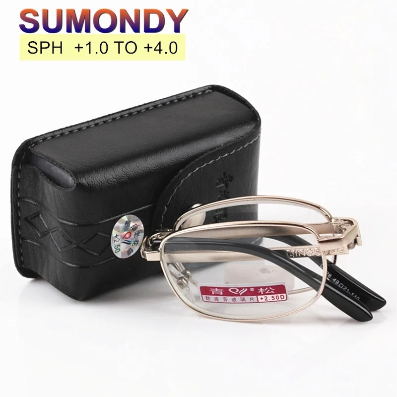 Brand Design Portable Folding Coating Lens Reading Glasses Women Men