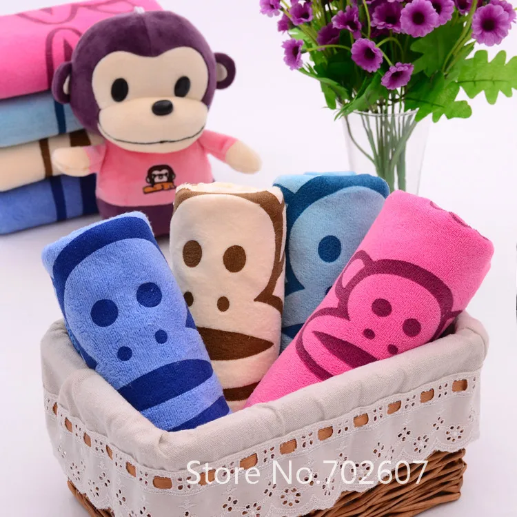4 color High Quality Cute cartoon animal monkey Healthy Face Towel