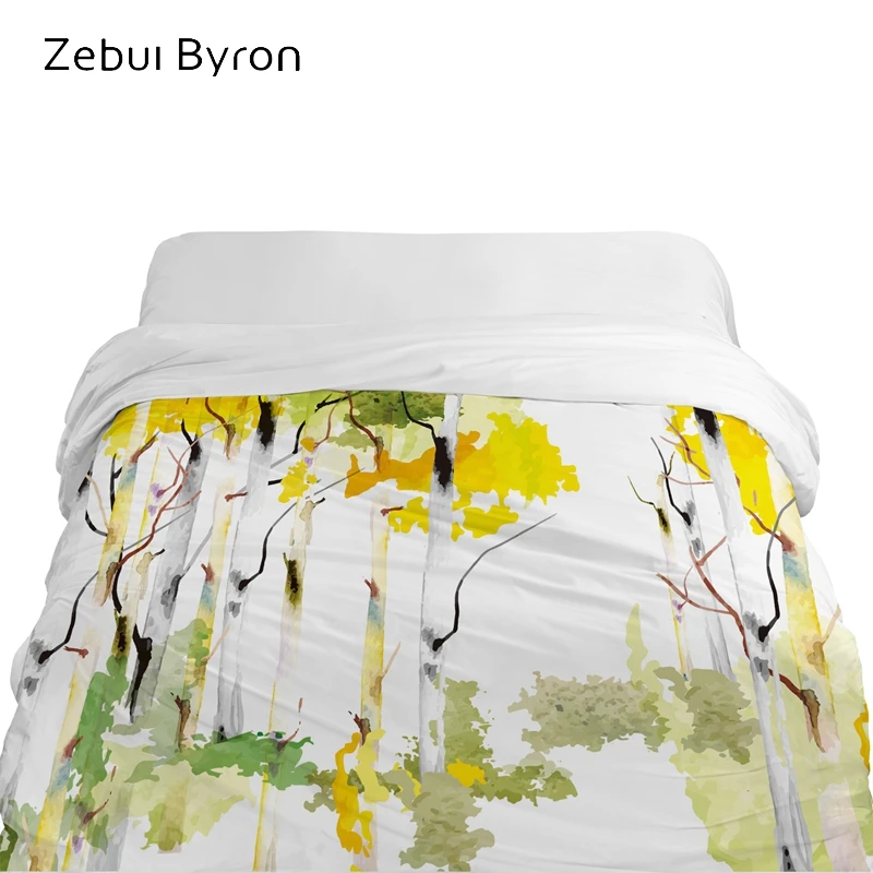 

1PCS 3D HD Printing Duvet Cover 140/200x200,Quilt/Blanet Cover,Watercolor tree Bedding Twin/King/Queen Custom size Drop Ship