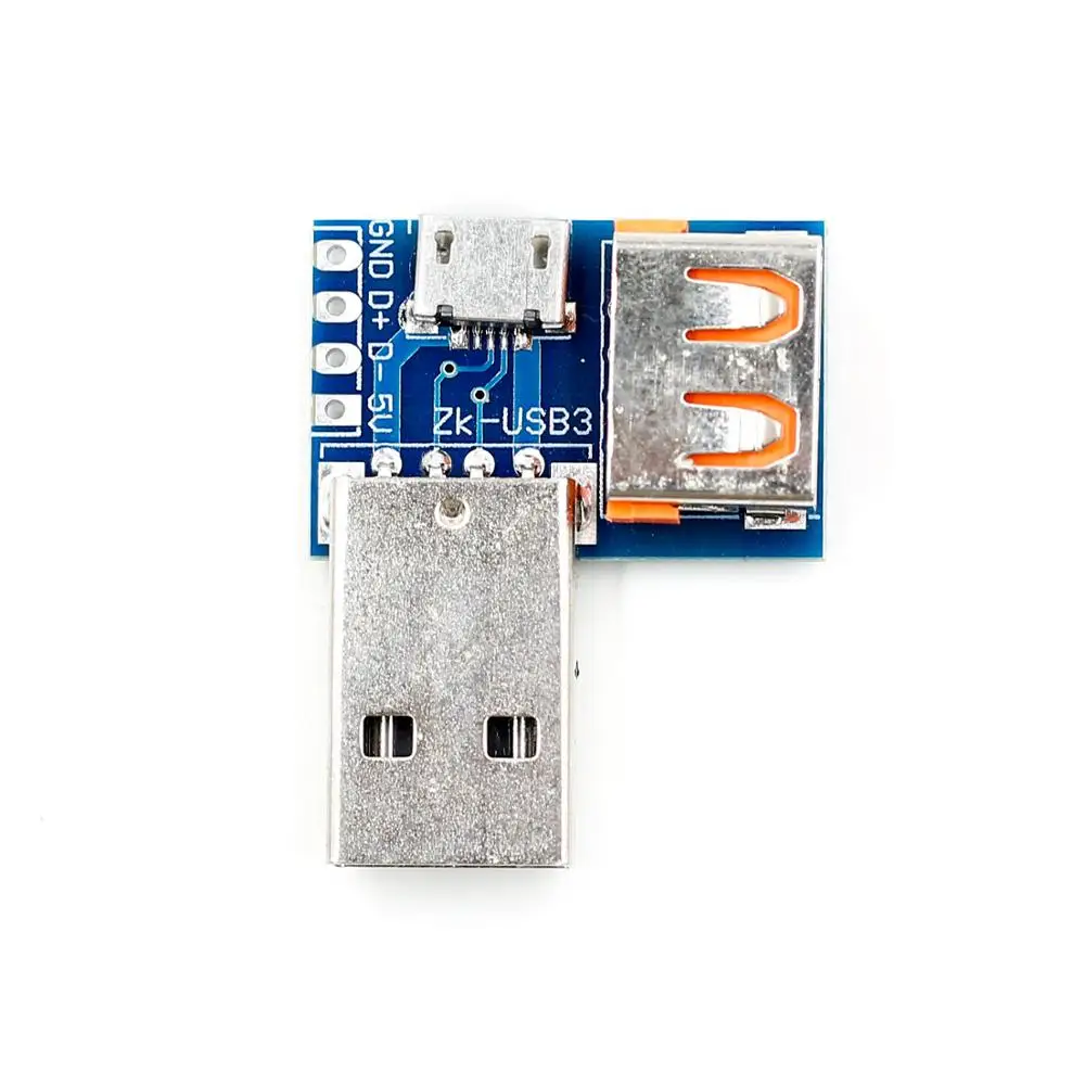 Стандартный Переходник USB Мама папа Micro на 4P плата адаптера терминала 2 54