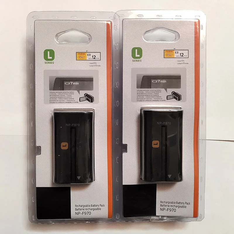 2 шт./лот 6600 мАч NP F970 NPF970 камера батарея для SONY F960 F770 MC1500C 198P F950 MC1000C TR516 TR555|Цифровые