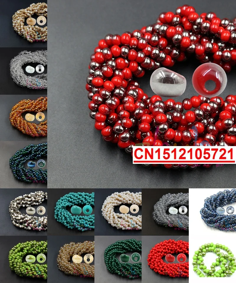 

CHOOSE COLOR 100pcs Plating crystal loose beads 6MM Side hole bead DIY Handmade Make,earring, bracelet Fashion jewelry