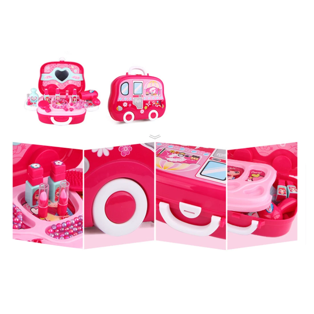Ролевые игры игрушки комплект макияжа для детей парикмахерские макияж Дети Девушки моделирование пластиковая игрушка туалетный Макияж походная коробка