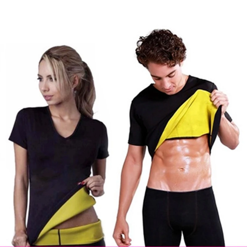 Men women short-sleeved Neoprene Diving Material Explosion Sweat Slimming Self-heating Body Corset Fitness Vest Weight Loss Suit-4