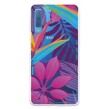 

Stand case costume drawing Leaves WP017 for Samsung Galaxy A7 2018