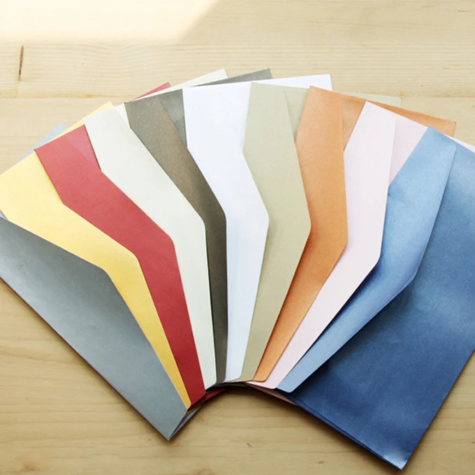 

High Quality 22*11cm Shiny 120g/m Pearl Paper Wedding Envelope, Business Envelope, Many Colors, 100pcs/lot