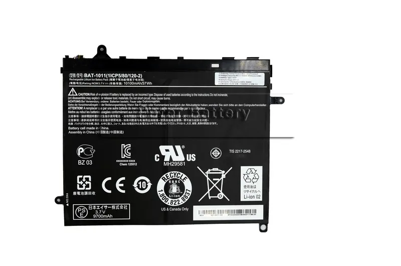 JIGU 1ICP5/80/120 2 летучая мышь 1011 Оригинальный аккумулятор для ноутбука ACER Iconia Tab A510 A700