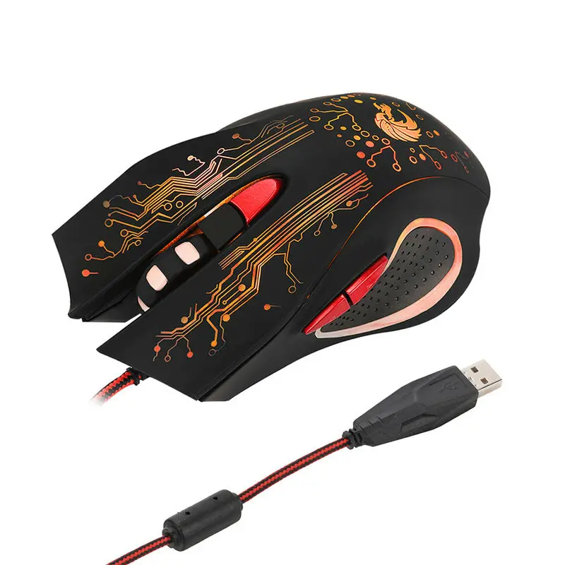 

Professional Wired 5500DPI Gaming Mouse USB LED Optical 7 Button Mice Cable Mouse For Gamer X7 USB Mouse