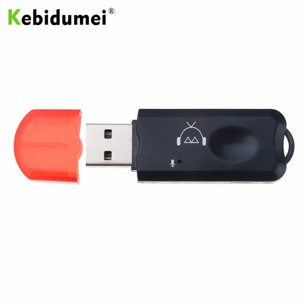Kebidumei USB Bluetooth стерео аудио Музыка беспроводной приемник V2.1 громкой связи bluetooth адаптер ключ комплект для динамика для iphone - Цвет: Красный