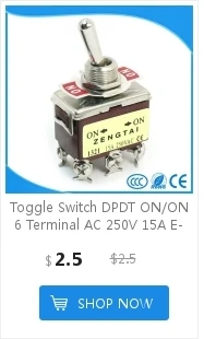 10 шт. Мини тумблер 3 Pin 3 положения мгновенный(вкл.)-ВЫКЛ.-(вкл.) SPDT 250V 3A