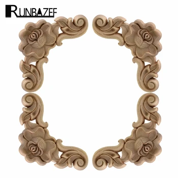 

RUNBAZEF Home Decoration Accessories Wooden Cupboard Doors And Windows Small Decorative Floral Applique Mini Crossbow Kawaii