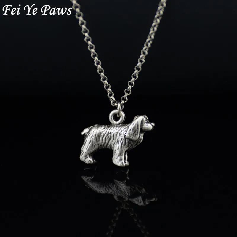 

Fei Ye Paws Retro Vintage Cavalier King Charles Spaniel & Cocker Spaniel & English Toy Spaniel Dog Charms Pendant Necklace Women