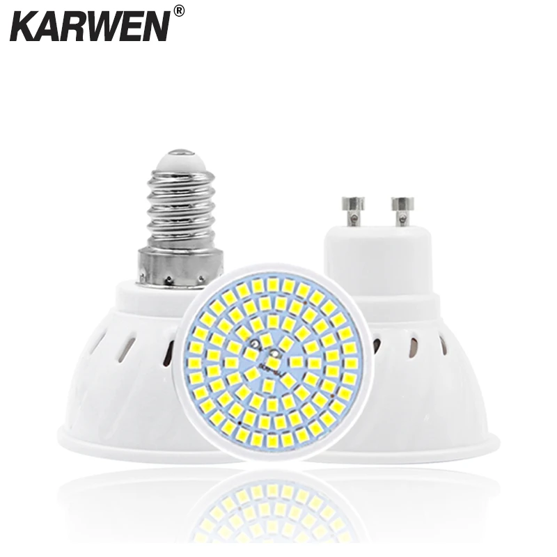 KARWEN Lampada LED 램프 GU10 MR16 E27 E14 Bombillas LED 전구 220V 240V 스포트라이트 48 60 80 LED 2835 SMD Lampara Light