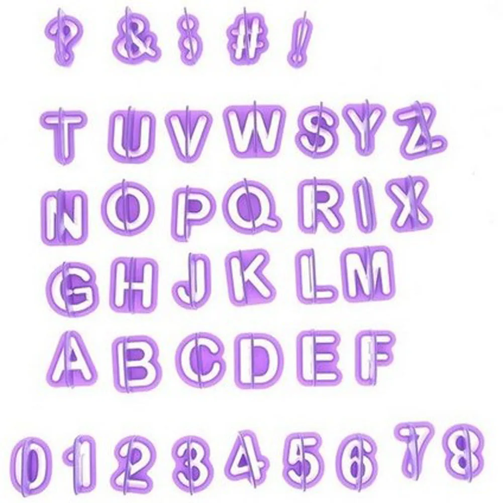 40pcs/ Set Alphabet Letter Number Fondant Cake Biscuit Baking Mould Cookie Cutters 3*3*2.5cm | Дом и сад