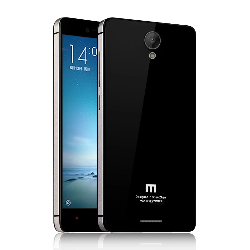 Чехол для Xiaomi Redmi Note 2 с алюминиевой металлической рамкой закаленное стекло и
