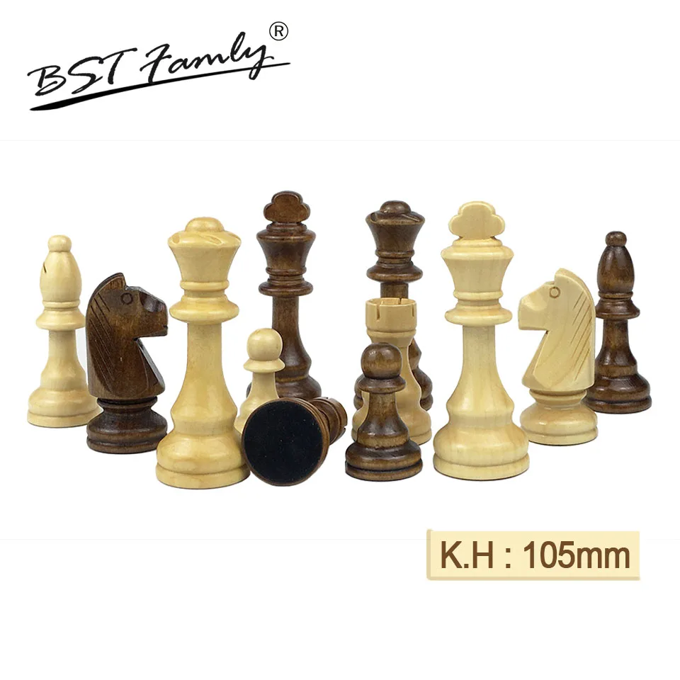 32pcs/set wooden chess King high 64cm total weight 140g entertainment games、