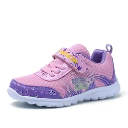 2019 весна лето детские дышащие кроссовки Удобная сетка спортивная обувь для девочек модная повседневная обувь для мальчиков розовый