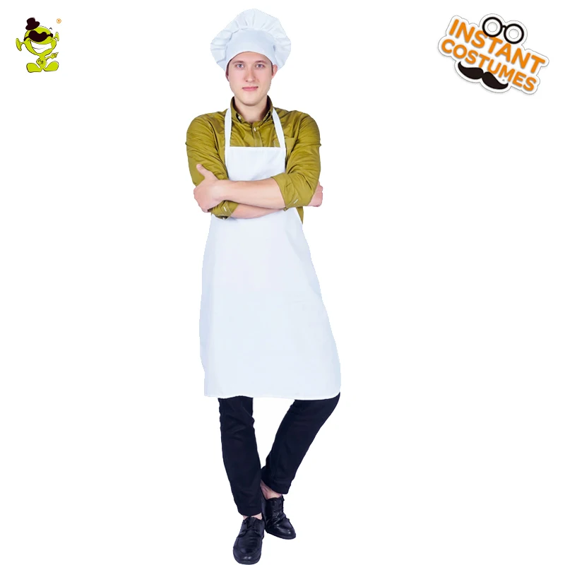 New Adult Men's Cook Costume Role Play Carnival Party Fancy Dress