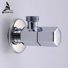 Запасные части для смесителя 1/" Мужской хромированный латунный треугольный клапан для ванной холодной и горячей воды угловой клапан для туалетной HJ-0312L