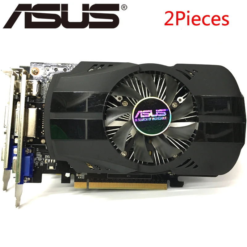 Оригинальная Видеокарта ASUS 2 шт. GTX 750 Ti графические карты для nVIDIA Geforce 750Ti Гб 128 бит