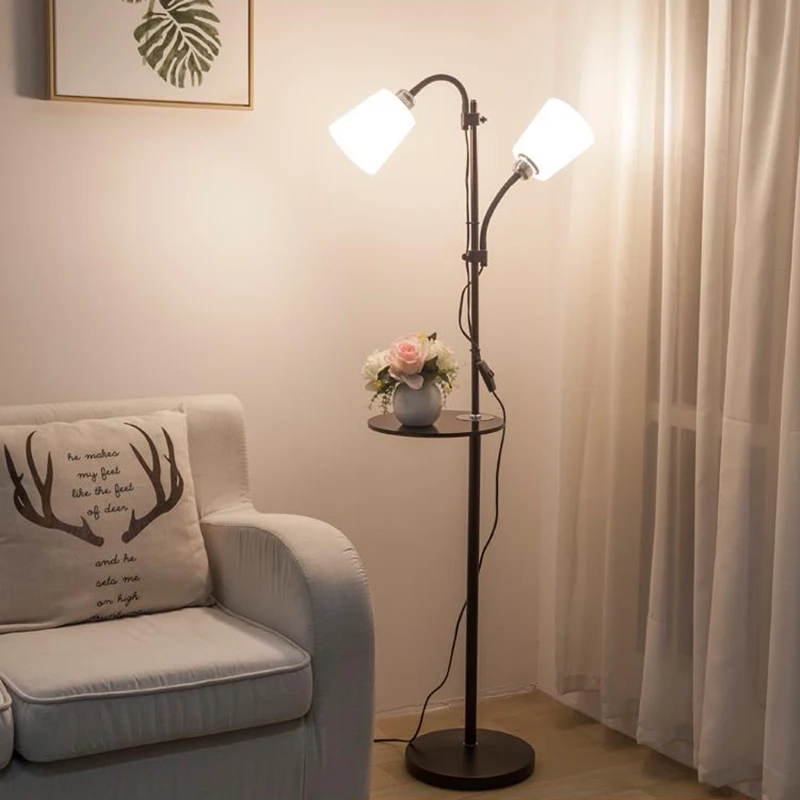 Tanie Nowoczesny skandynawski malowane lampy podłogowe regulowane E27 LED proste retro światło podłogowe