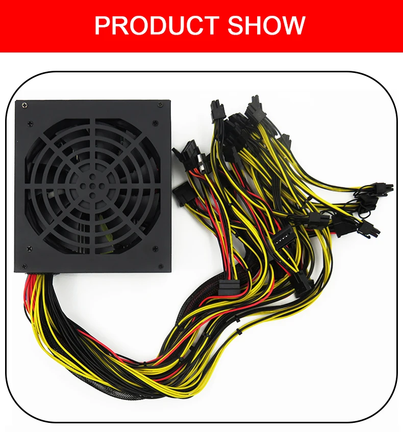 Cheap Bitcoin Mining APFC 1300W PSU for 8GPU / Real 1650W Max 1300W