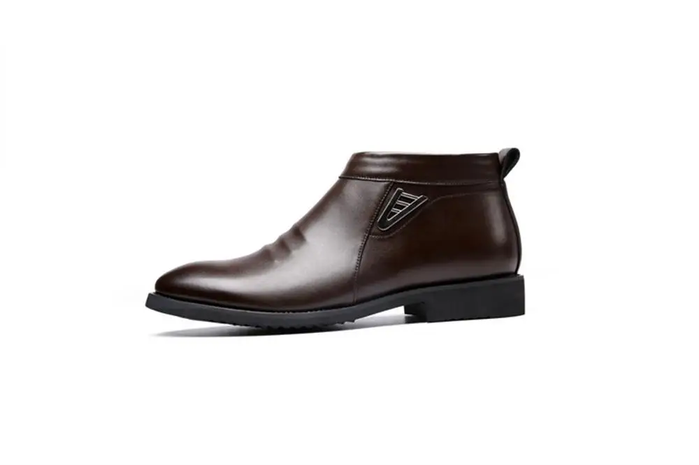 LAISUMK/Коллекция года; сезон осень-зима; Мужские ботинки в стиле ретро; удобная брендовая повседневная обувь на молнии; кожаные зимние ботинки; мужская обувь