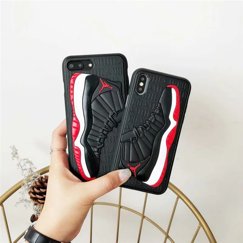 

Fashion 3D Air Dunk Jordan Sports Basketball Shoes Soft Silicone Phone Cases For iphone 6 6S 7 8 Plus X XS XR MAX 10 Back Cover