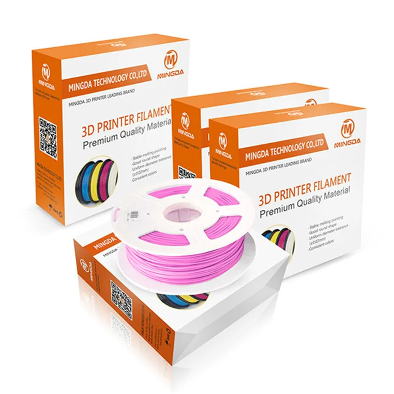 3d printing raw material , MINGDA 1.75mm PLA ABS HIPS 3d printer filament without block