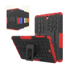 Heavy duty case dura de la pc con tpu a prueba de golpes antideslizante soporte case para samsung galaxy tab s3 9.7 pulgadas t825 t820 tablet cubierta