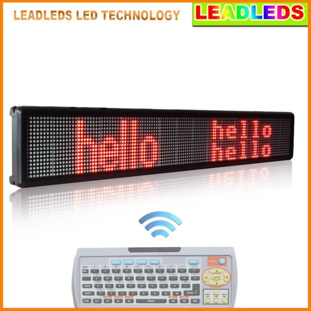 Forvirre baseball Senator 16*128pixel Red Remote Programming Partition Running Text Advertising LED  Display Board with Keyboard input