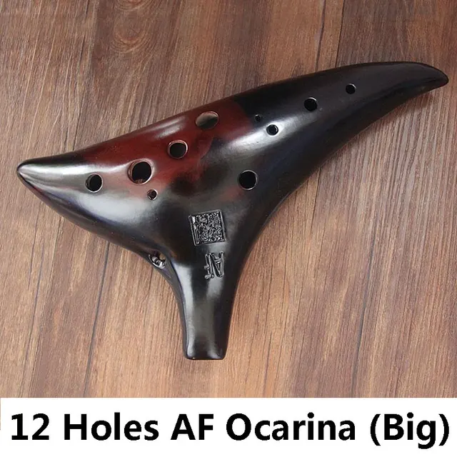 12 Holes Professional AF Ocarina Alto F Ceramic Kiln fired Submarine