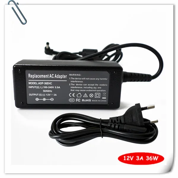 Beste 12 v 3a 36 w ac adapter batterij lader voor asus eee pc mk90 mk90h T91 T91MT T91SA T101MT T101M laptop netsnoer