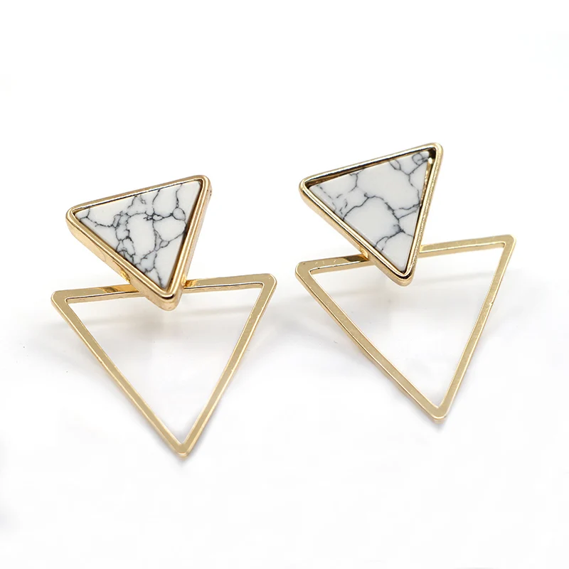 1 пара европейские модные женские серьги гвоздики|triangle stud earrings|brand earringsfashion earrings |