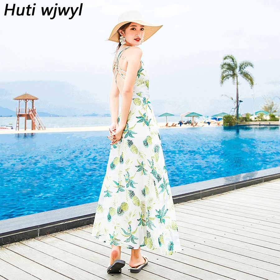 

Summer Vintage Boho Off Shooulder Maxi Sundress 2019 Plus Size Floral Chiffon Beach Midi Dresses Elegant Women Bodycon Vestidos