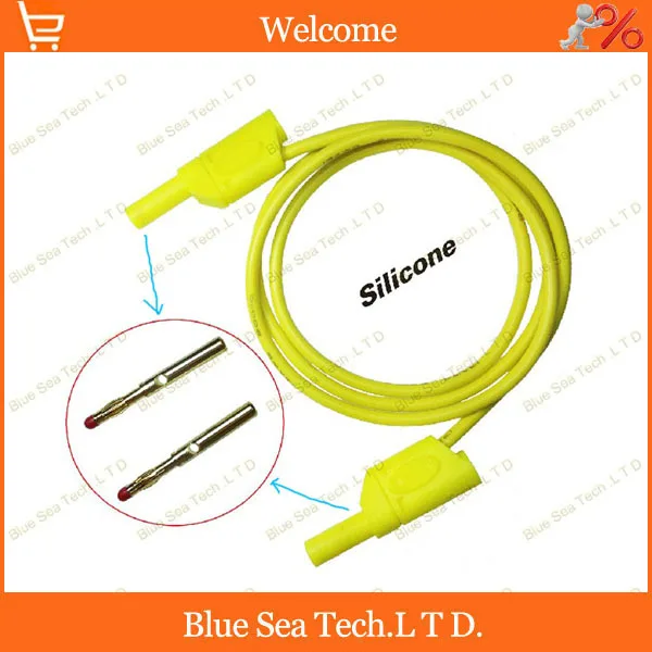 2pcs 1M superposition female to male 4mm banana test line,Patch Cord