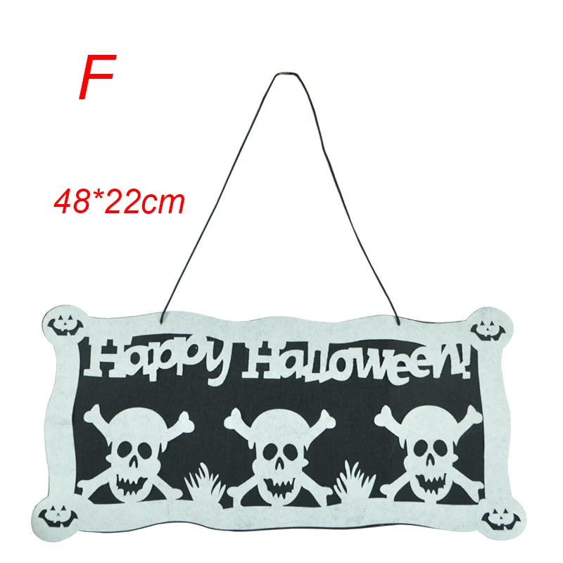 Halloween Decoration Happy Halloween Hanging Pumpkin Hangtag for Window Door Home Decoration - Цвет: F