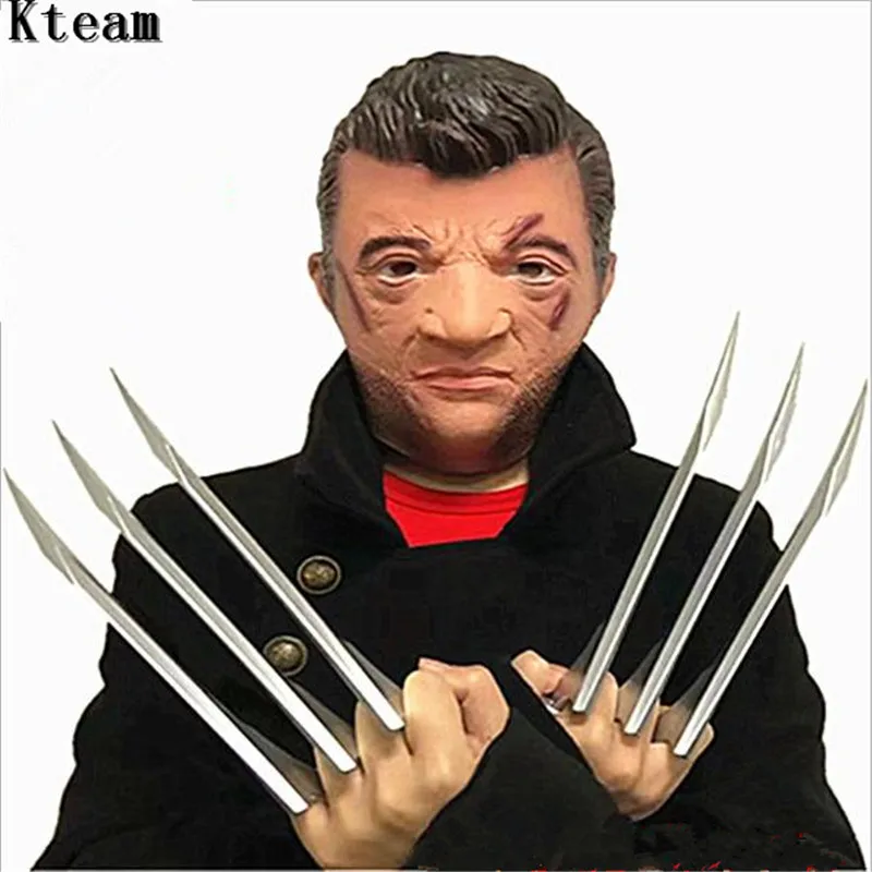 

Top Grade Latex Marvel Wolverine Action Figure Toys Wolverine Mask Claw Cloak Cosplay Toys Superhero Weapons Mask Cosplay Dress