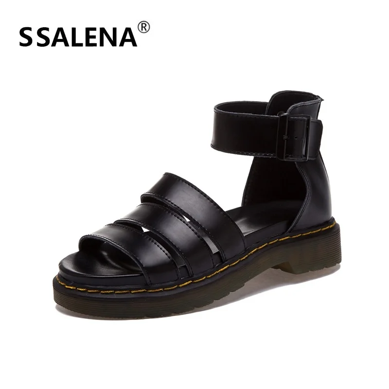 

Gladiator Sandals Women Thick Bottom Buckle Outdoor Sandals Couple Unisex Open Toe Sandals Shoes Big Size 35-44 AA40001