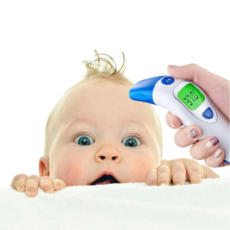 Digital Thermometer Infrared LCD Baby Forehead Ears Non Contact Body