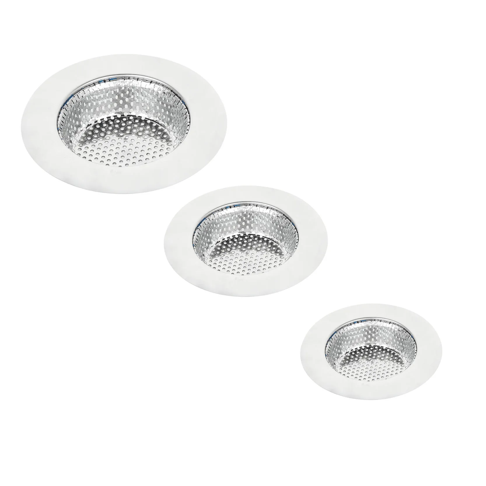 

1Pc Stainless Steel Mesh Kitchen Appliances Sewer Convenient Filter Barbed Wire Colander Sink Drainer 3 Size