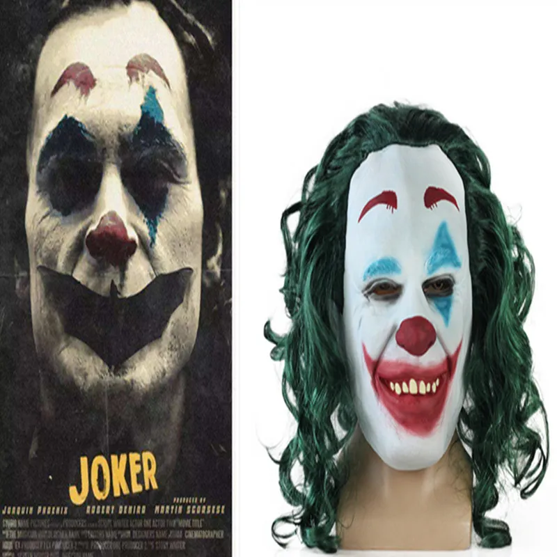 Маска ужаса для фильма Joker Origin клоун косплея страшные латексные маски Joaquin Arthur flck